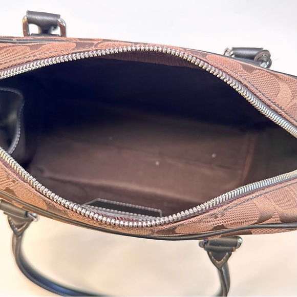 Coach Limited Edition Signature Brown Jacquard Leather Satchel - Picture 9 of 12